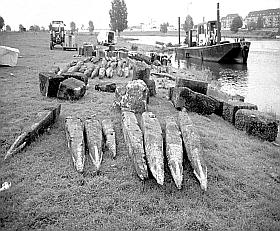 Palen brug bij Cuijk